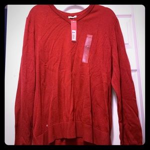 Men’s long sleeve red sweater